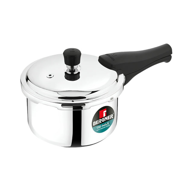 Bergner Trimax Triply Stainless Steel Pressure Cooker 2 L_Front View