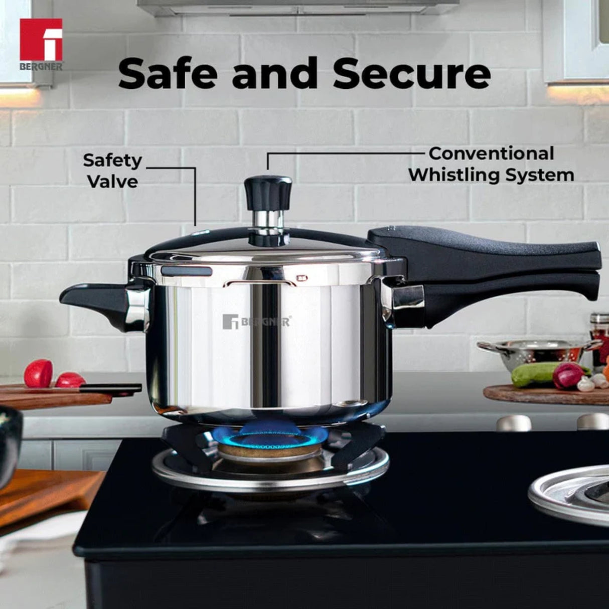 Bergner Trimax Triply Stainless Steel Pressure Cooker 3 L_5