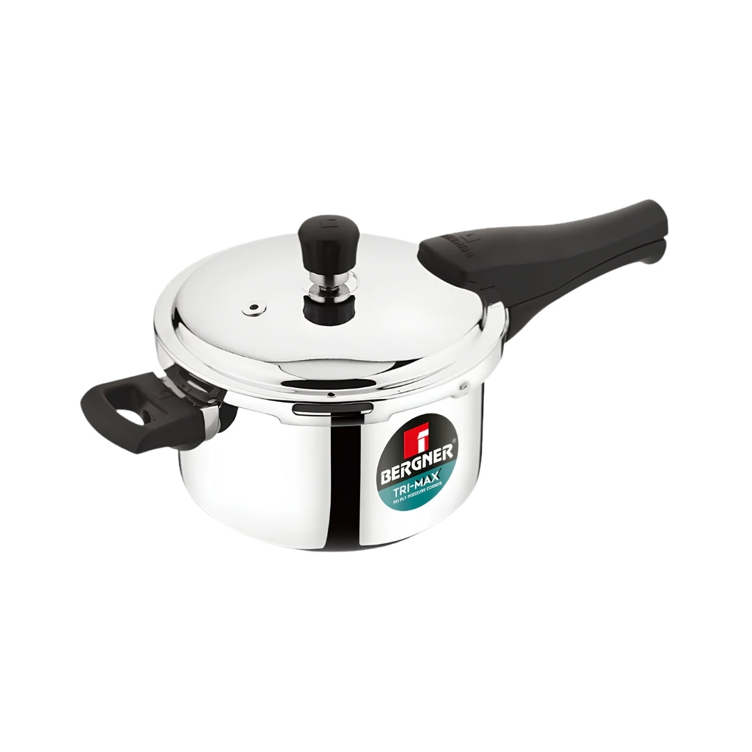 Bergner Trimax Triply Stainless Steel Pressure Cooker 3 L_Front View