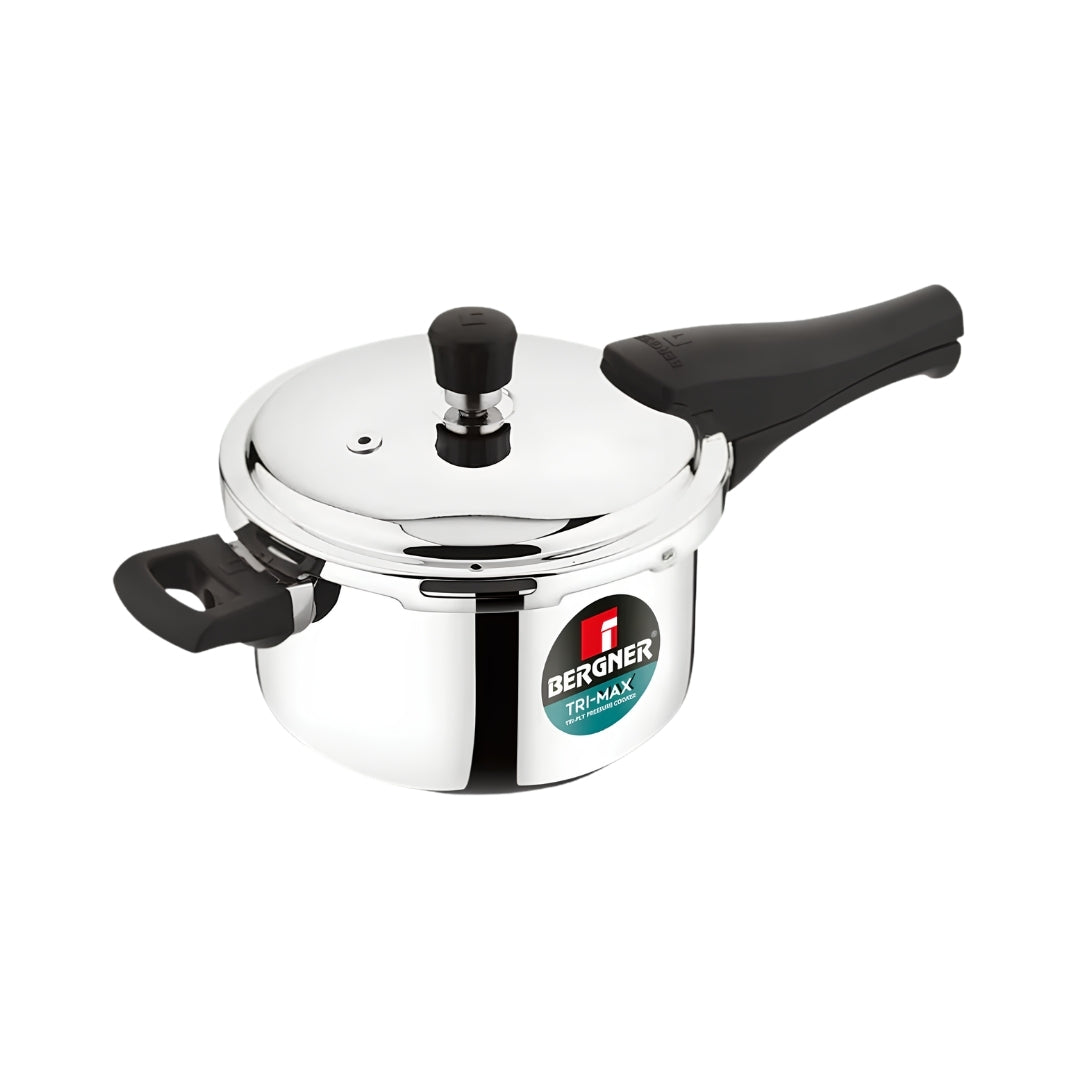 Bergner Trimax Triply Stainless Steel Pressure Cooker 5 L_Front View