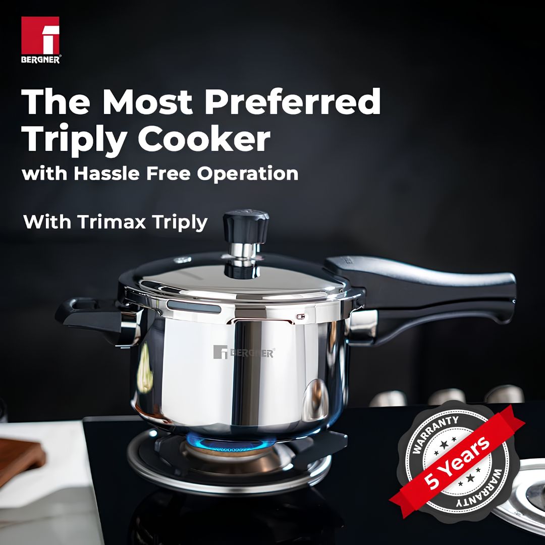 Bergner Trimax Triply Stainless Steel Pressure Cooker 6.5 L_Features_9