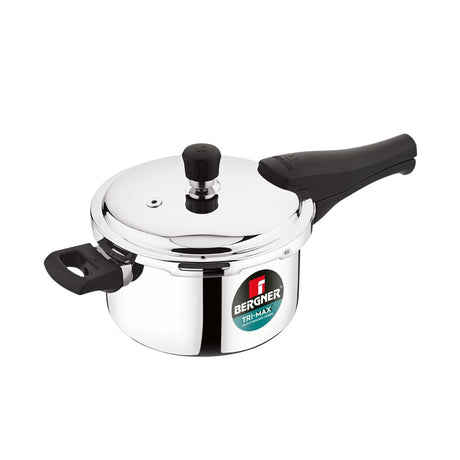 Bergner Trimax Triply Stainless Steel Pressure Cooker 6.5 L_Front View