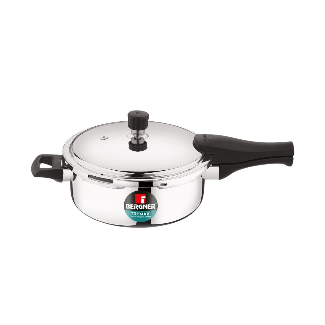 Bergner Trimax Triply Stainless Steel Pressure Pan 3.5 L_Front View