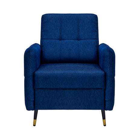 Berlin Contemporary Short Rise Fabric Sofa 1-Seater - Blue