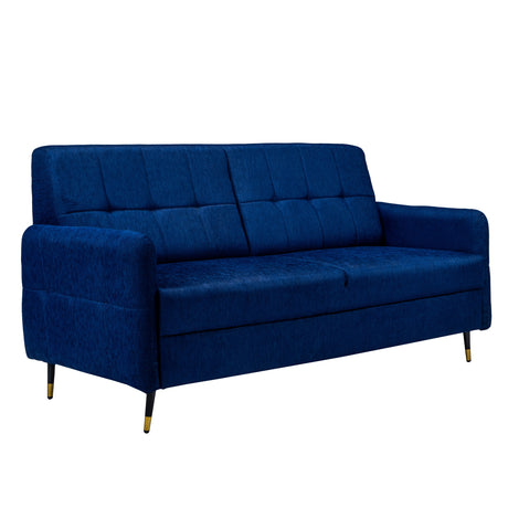 Berlin Pro Contemporary Short Rise Fabric Sofa 3 Seater - Blue