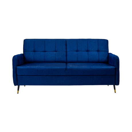 Berlin Contemporary Short Rise Fabric Sofa 3-Seater - Blue_2