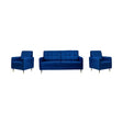 Berlin Contemporary Short Rise Fabric Sofa Set (3+1+1-Seater) - Blue_1