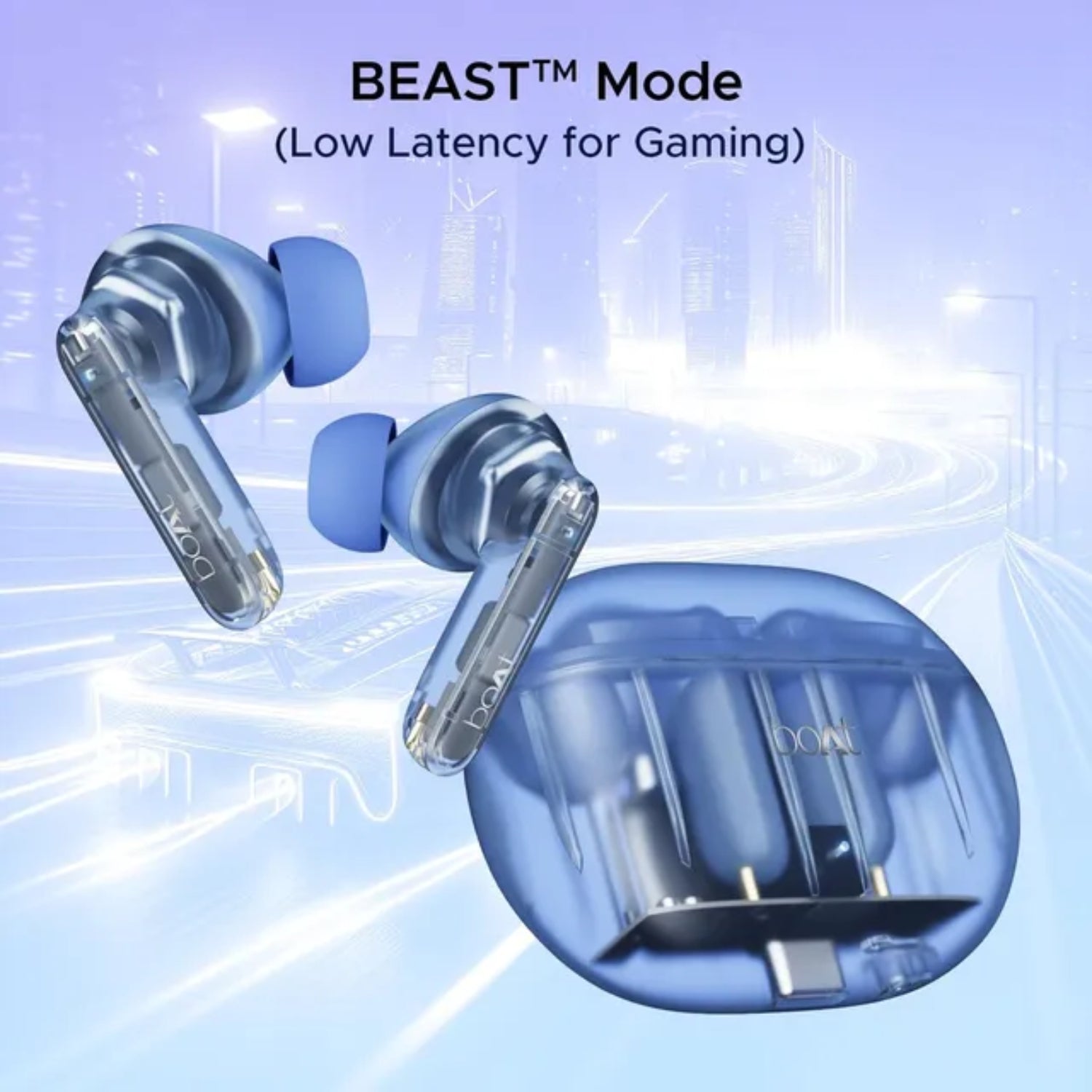 Boat Airdopes 191 ANC True Wireless Earbuds - Pellucid Blue_5