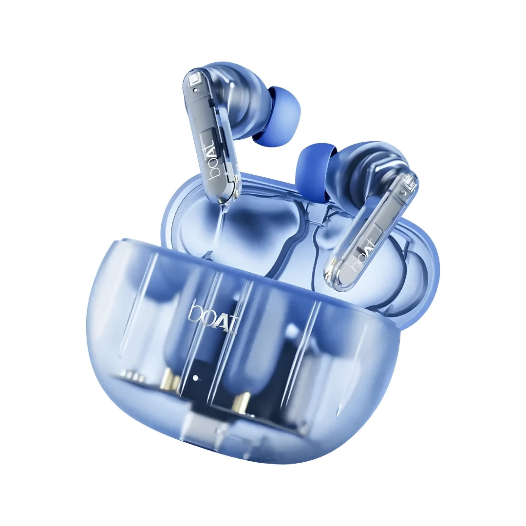 Boat Airdopes 191 ANC True Wireless Earbuds - Pellucid Blue_FrontView