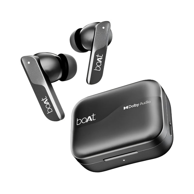 Boat Airdopes 800 True Wireless Earbuds - Interstellar Black_FrontView
