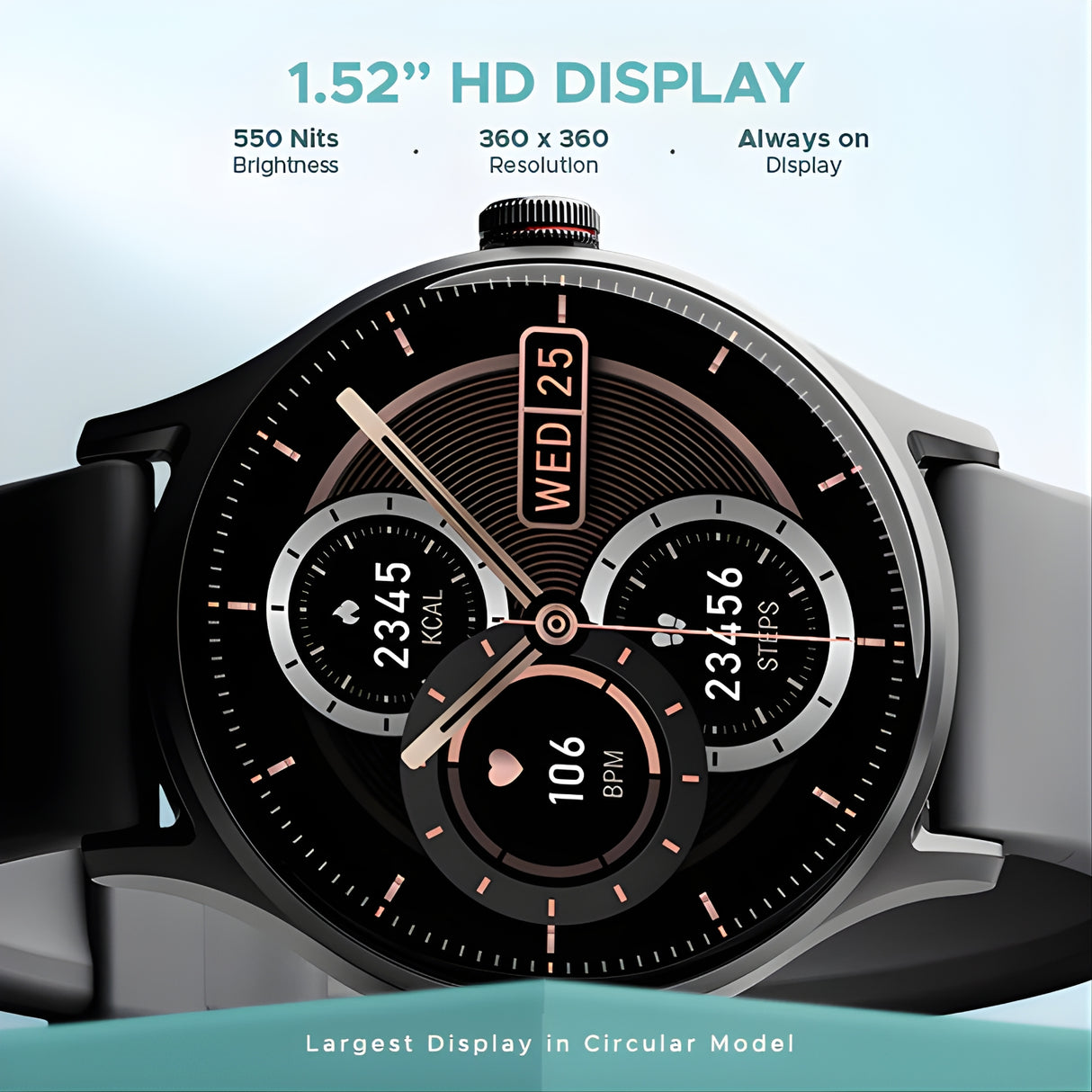 Boat Lunar Vista with HD Display Bluetooth Calling - Cool Grey_2