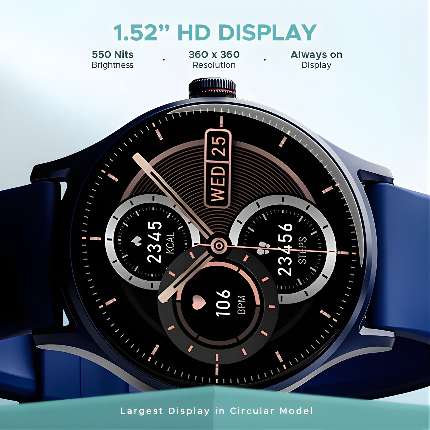 Boat Lunar Vista with HD Display Bluetooth Calling - Deep Blue_2
