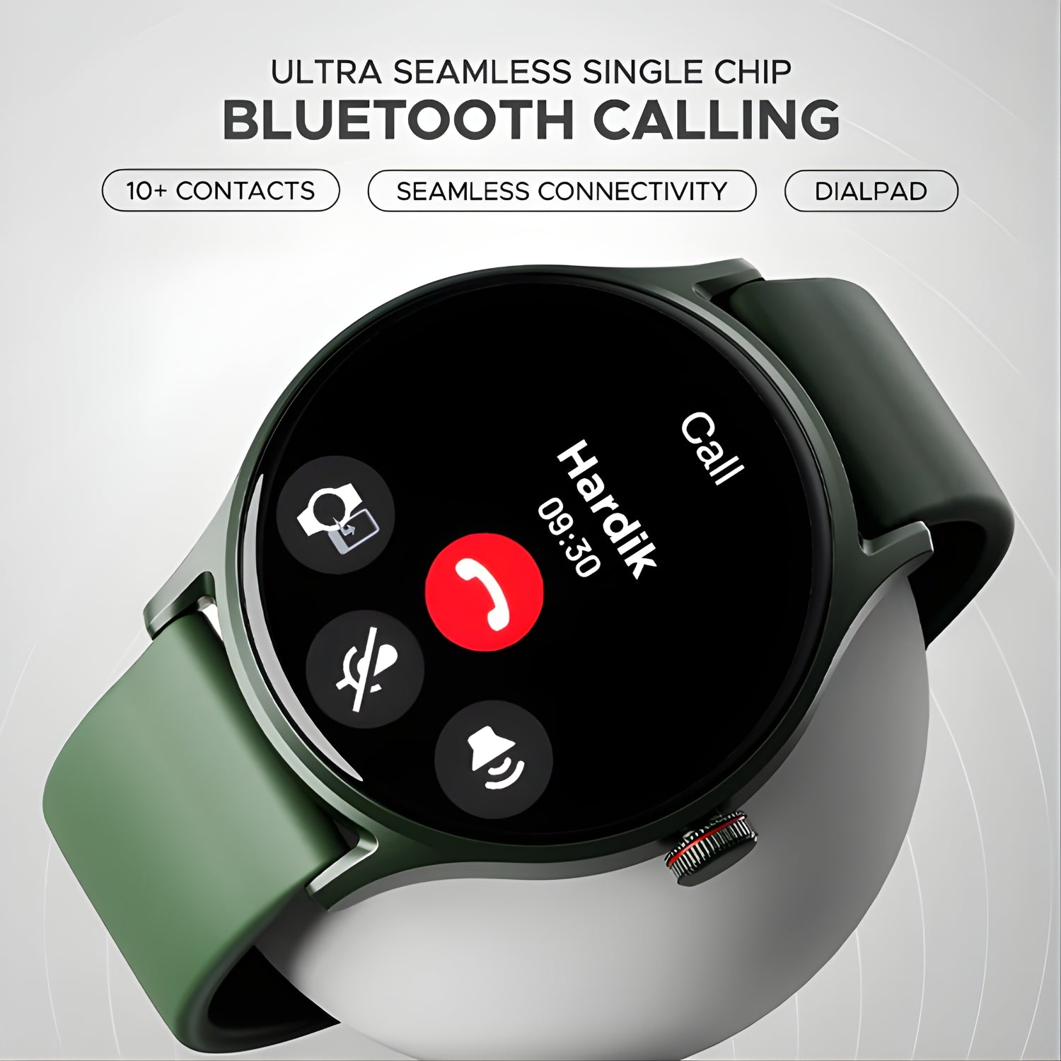 Boat Lunar Vista with HD Display Bluetooth Calling - Olive Green_4