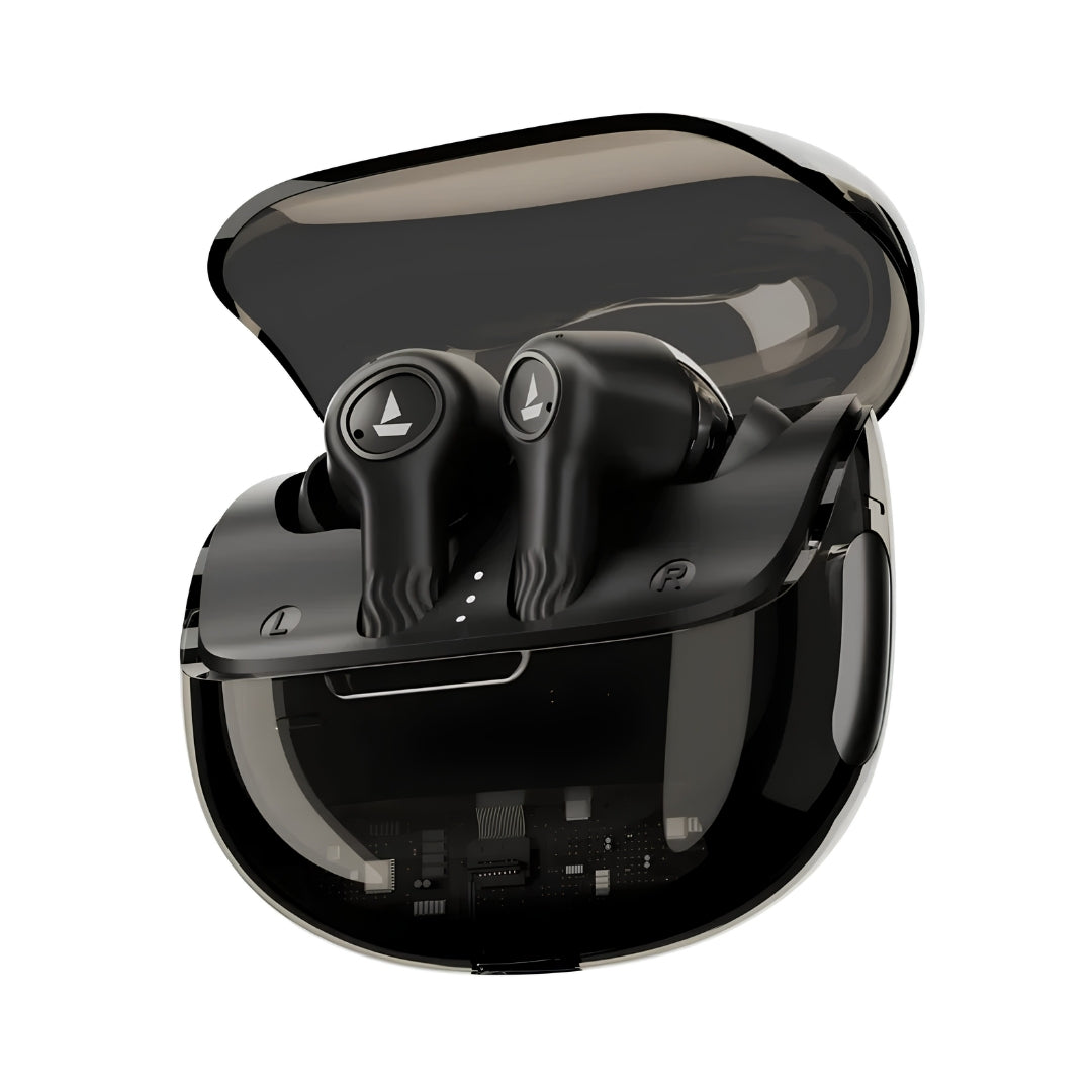 Boat Nirvana Crystl True Wireless Earbuds - Quantum Black_FrontView