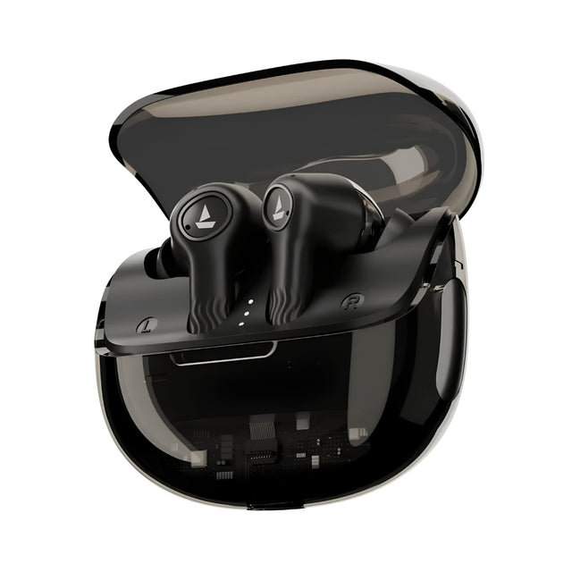 Boat Nirvana Crystl True Wireless Earbuds - Quantum Black_FrontView