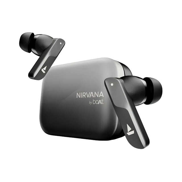 Boat Nirvana X True Wireless Earbuds - Cosmic Onyx_FrontView