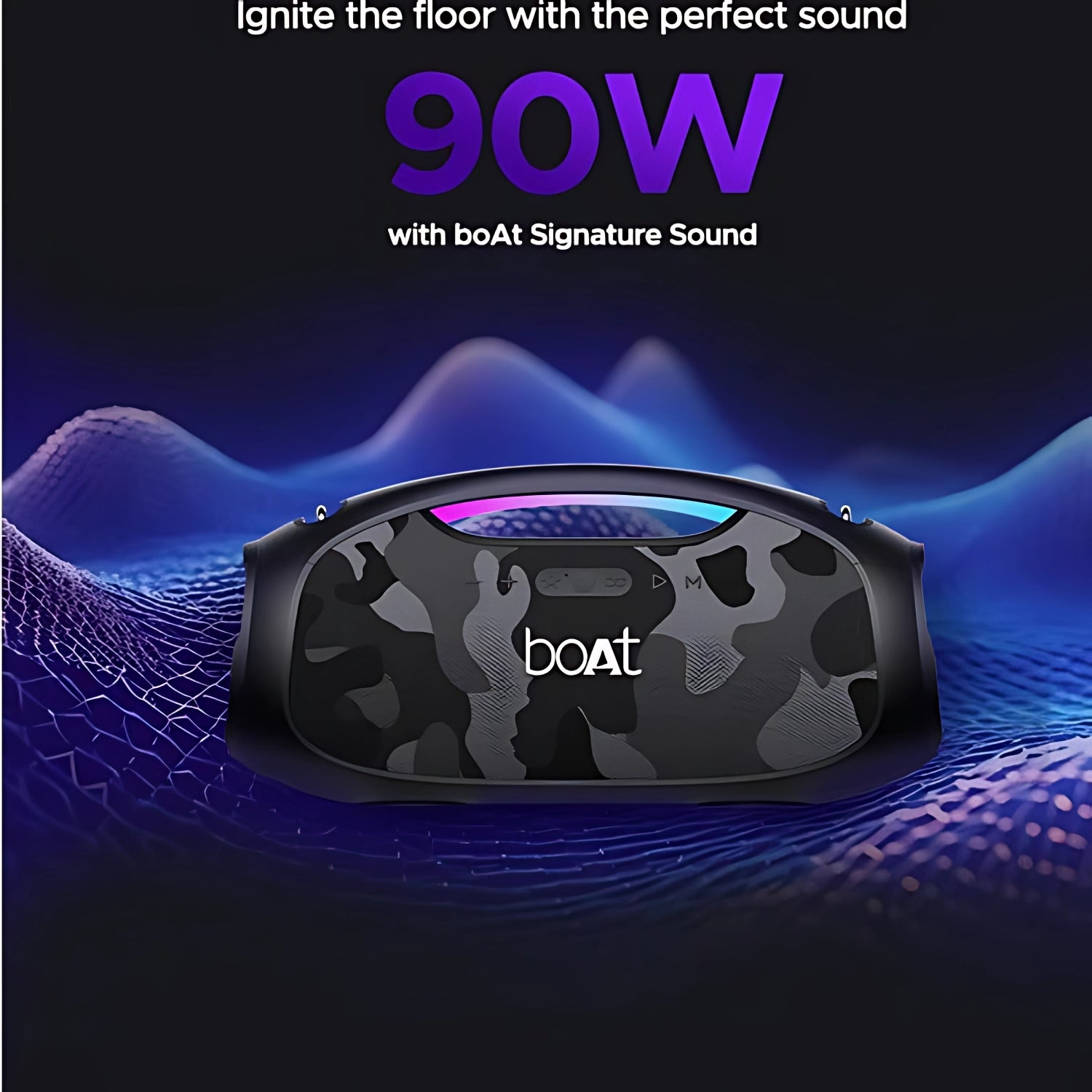 Boat Stone 1800 Bluetooth Speaker 90W - Camo Black_2