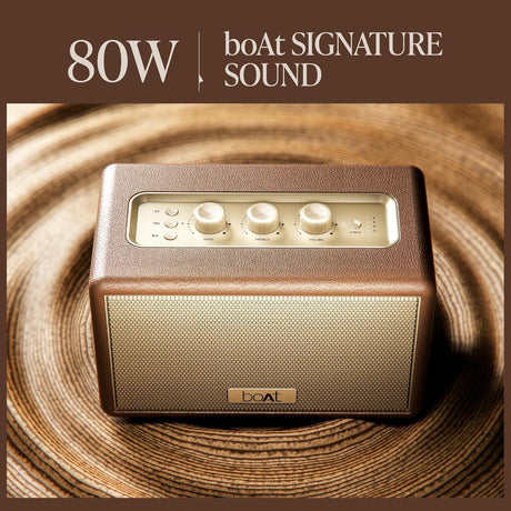 Boat Stone Opus Bluetooth Speaker 80W - Caramel Brown_2