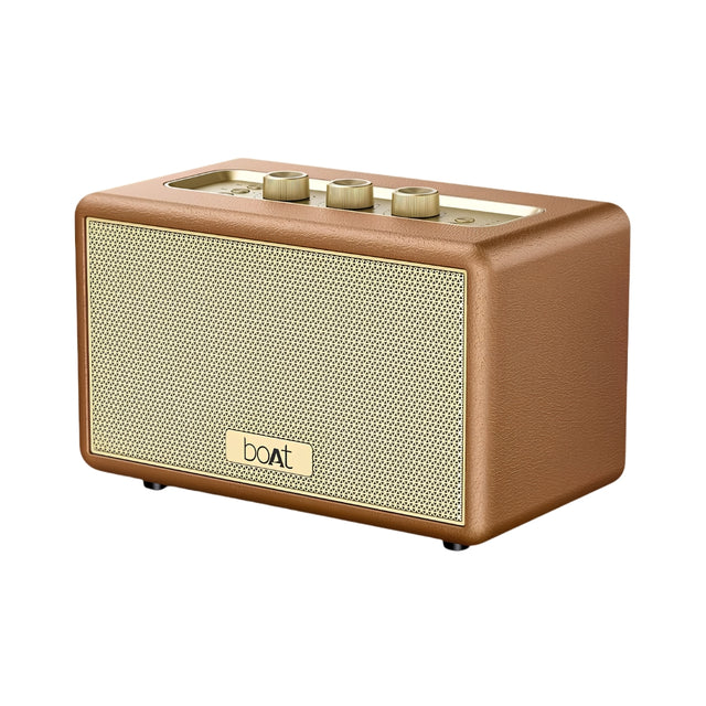 Boat Stone Opus Bluetooth Speaker 80W - Caramel Brown_FrontView