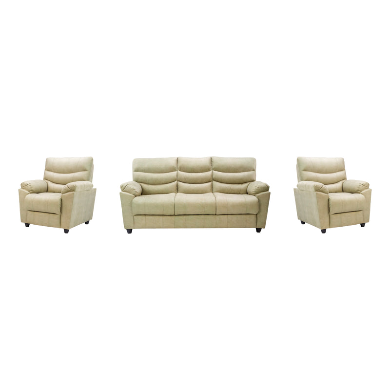 Bonn Pro Royale Fabric Sofa Set (3+1+1 Seater) - Half White