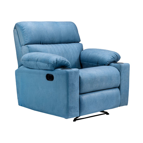 Bordeaux Sophisticated Fabric Recliner 1-Seater - Blue_1