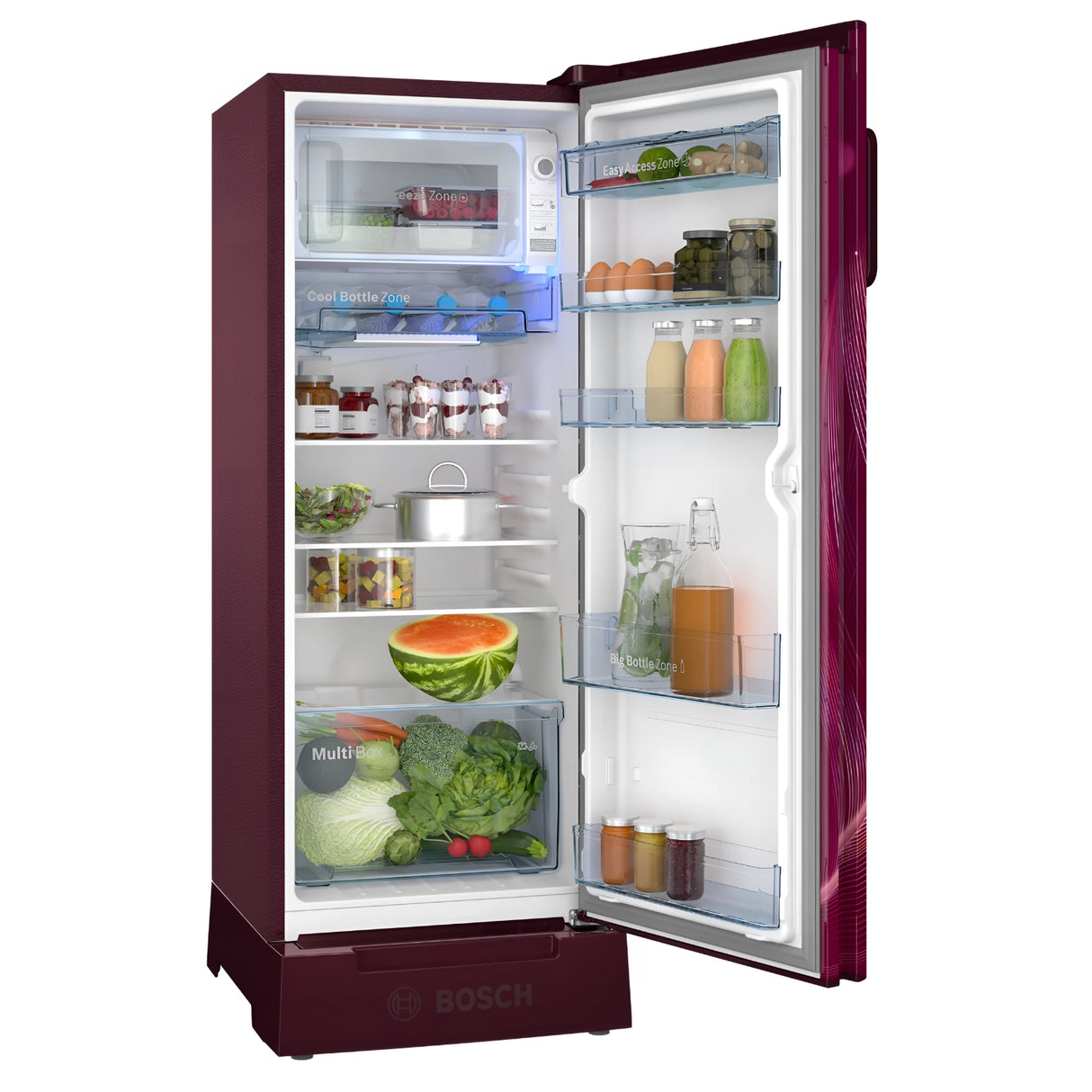 Bosch CST22W33PI 3 Star 230 L Single Door Refrigerator – Feather Wine
