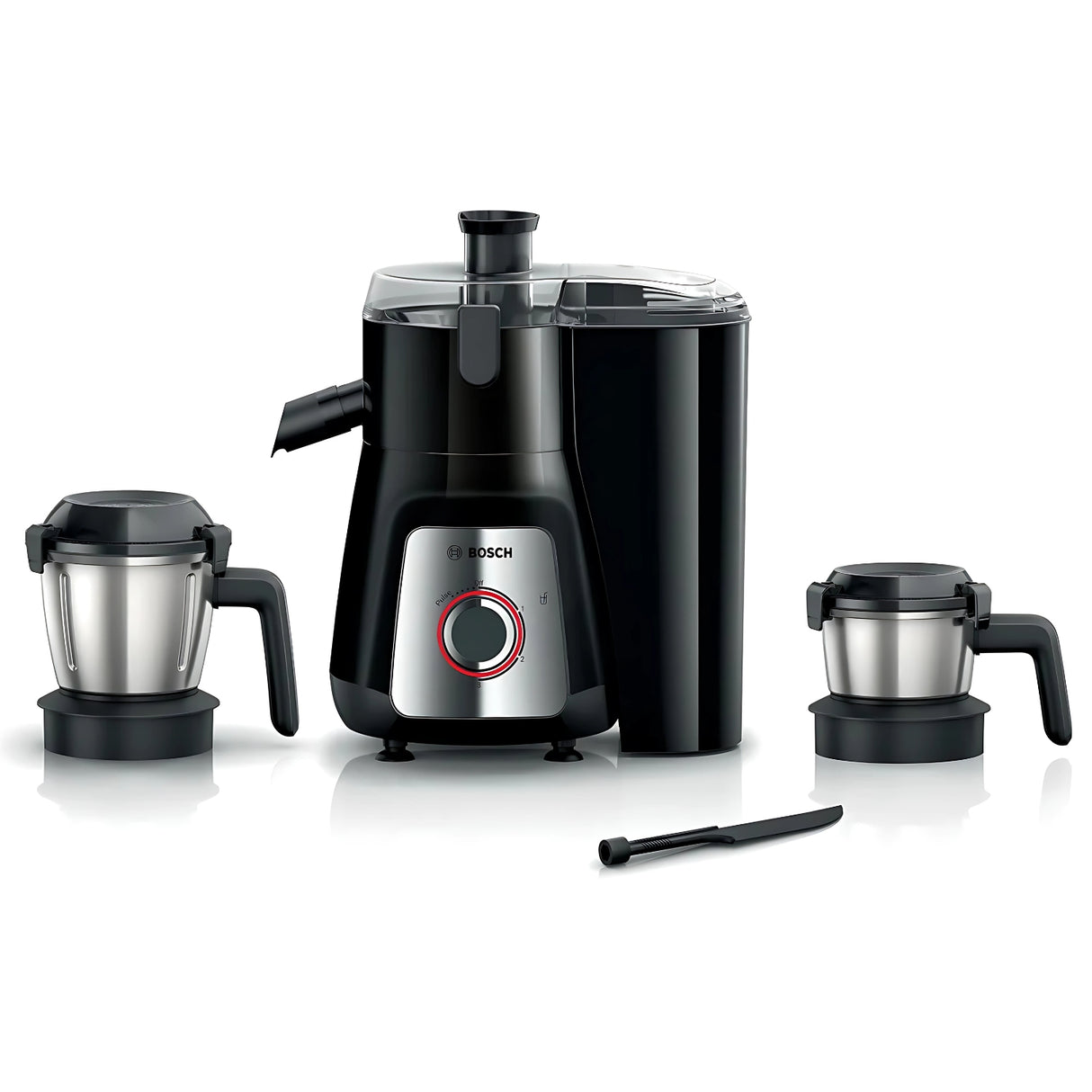 Bosch MJ8722A1KI 1000W Juicer Mixer Grinder (Black) – Powerful Motor, 4 Jars, Stainless Steel Blades & Overload Protection