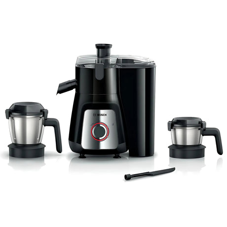 Bosch MJ8722A1KI 1000W Juicer Mixer Grinder (Black) – Powerful Motor, 4 Jars, Stainless Steel Blades & Overload Protection