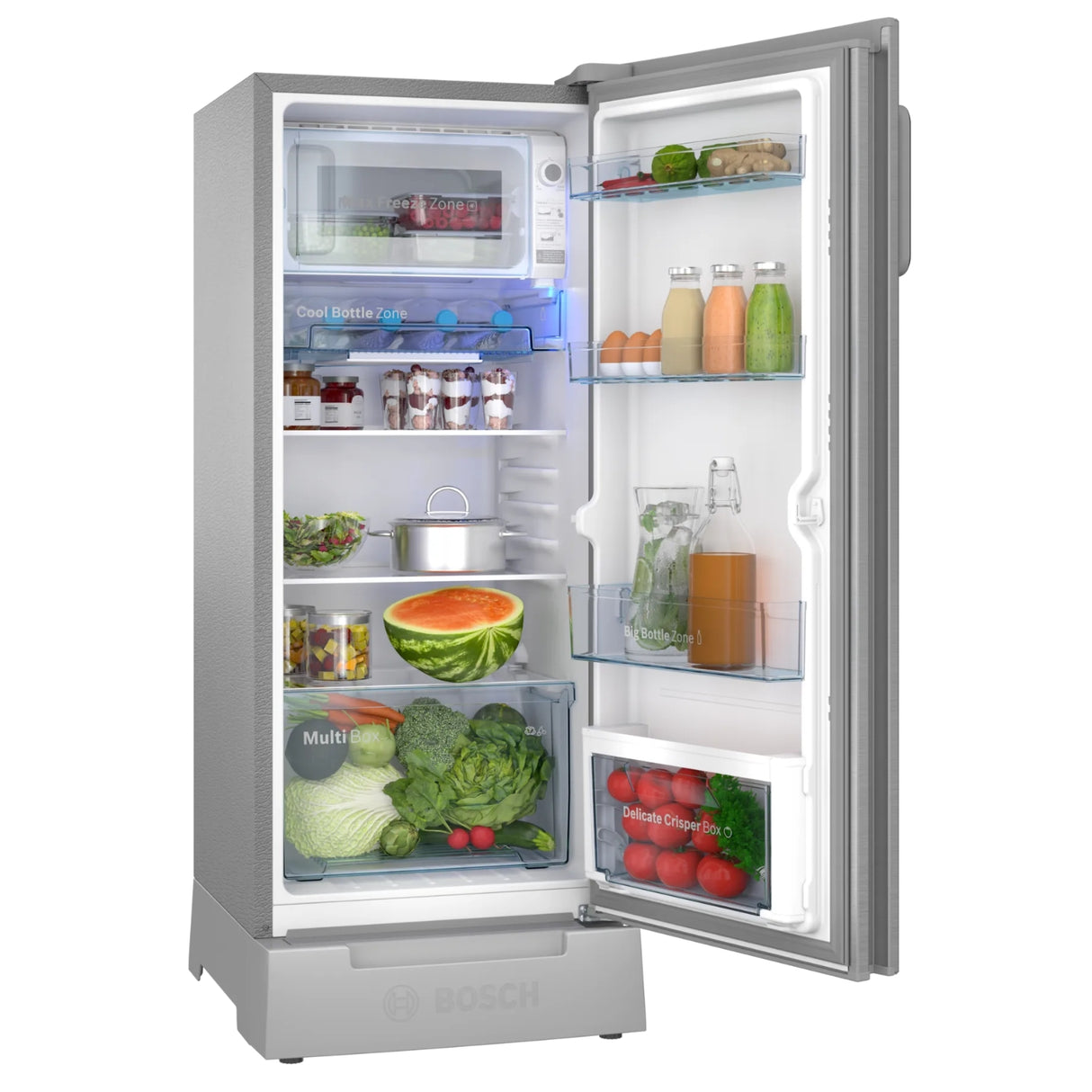 Bosch CST20S23PI 3 Star 215 L Single Door Refrigerator – Fine Steel_2