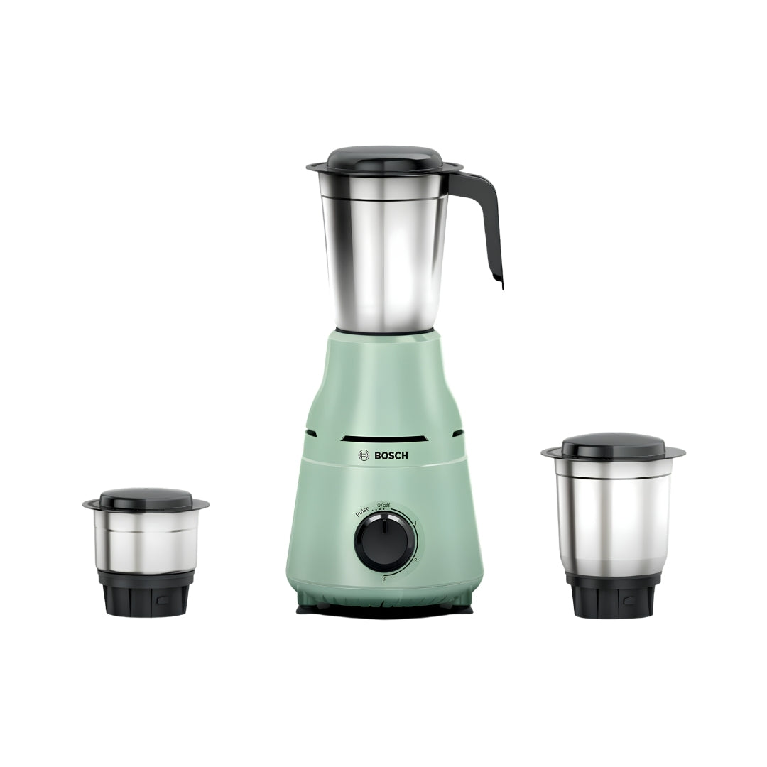 Bosch MG4413C4GI Mixer Grinder 750W 3 Jars Stone Pounding Technology - Mint Green_Front View