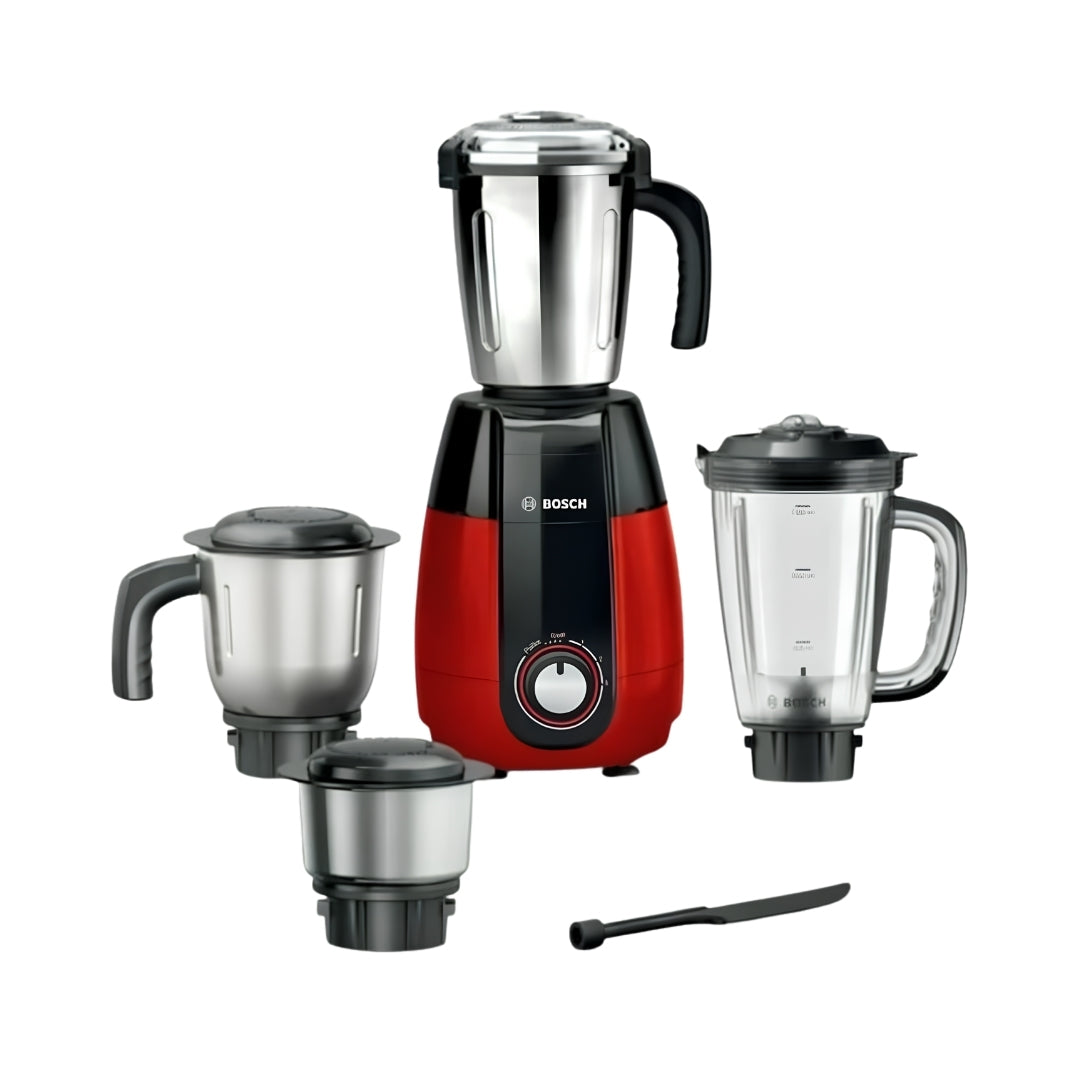 Bosch MGM8842RIN TrueMixx Pro Mixer Grinder - Black and Red_Front View
