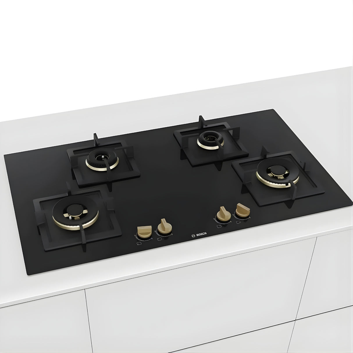 Bosch PNF9B6F20I Series 4 90 cm 4 Burner Built-in Gas Hob – Black_2