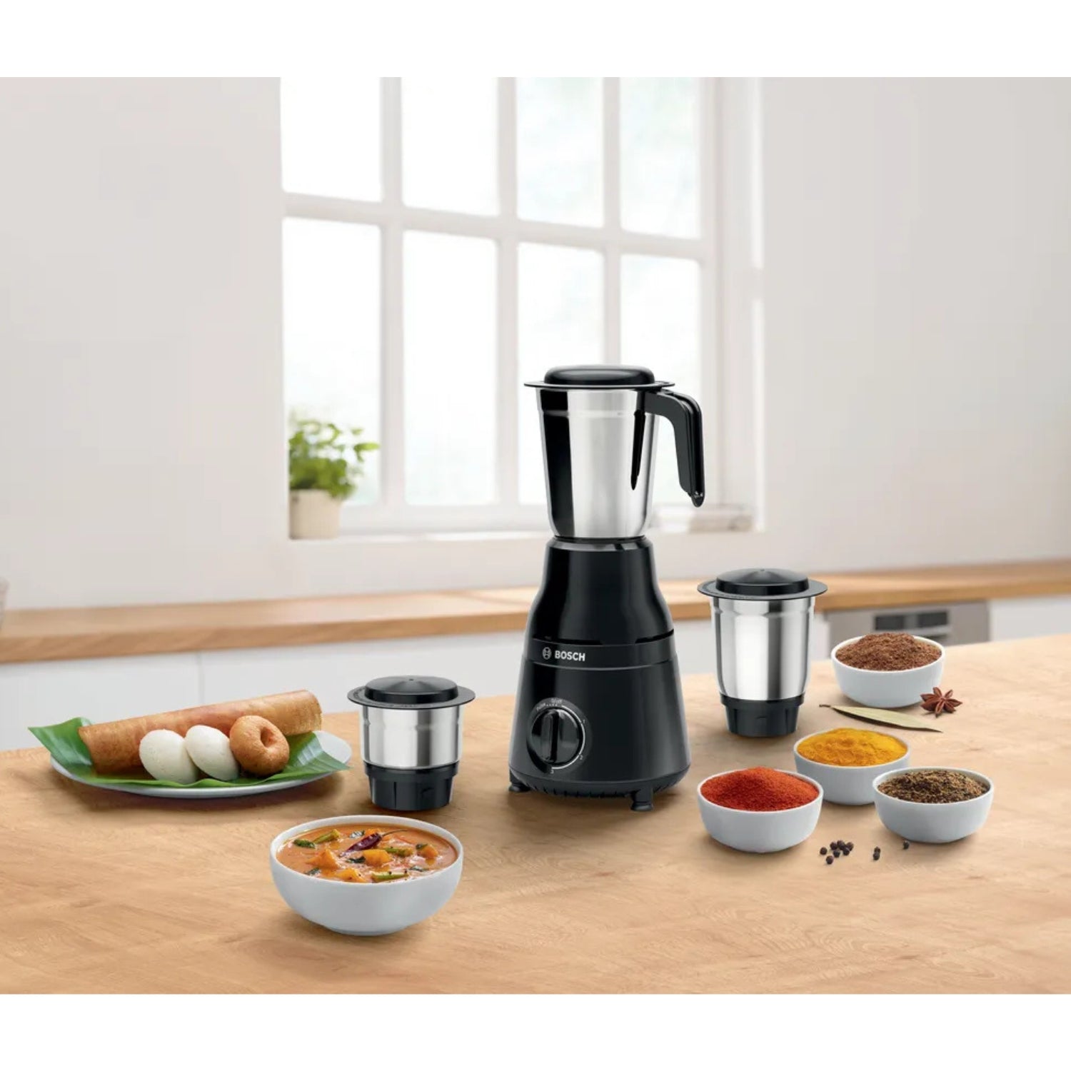 Bosch TrueMixx MG2213C1KI 500 W 3 Jars Mixer Grinder – Black_3