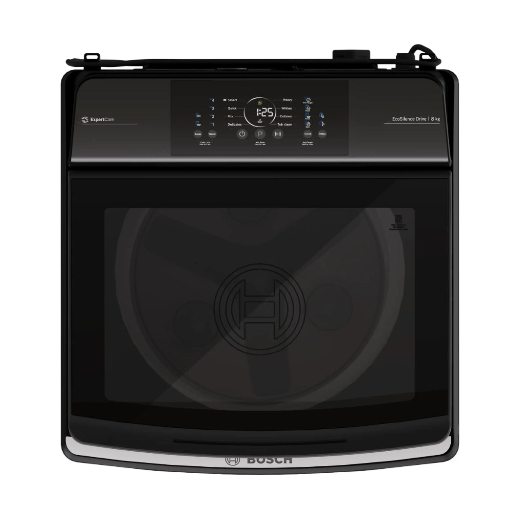 Bosch WOE800K0INFully Automatic Top Load Washing Machine 8 Kg - Black_Panel View