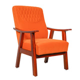 Brentwood Wooden Sofa 1- Seater - Teak Finish