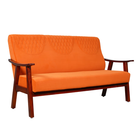 Brentwood Wooden Sofa 3 Seater - Teak Finish