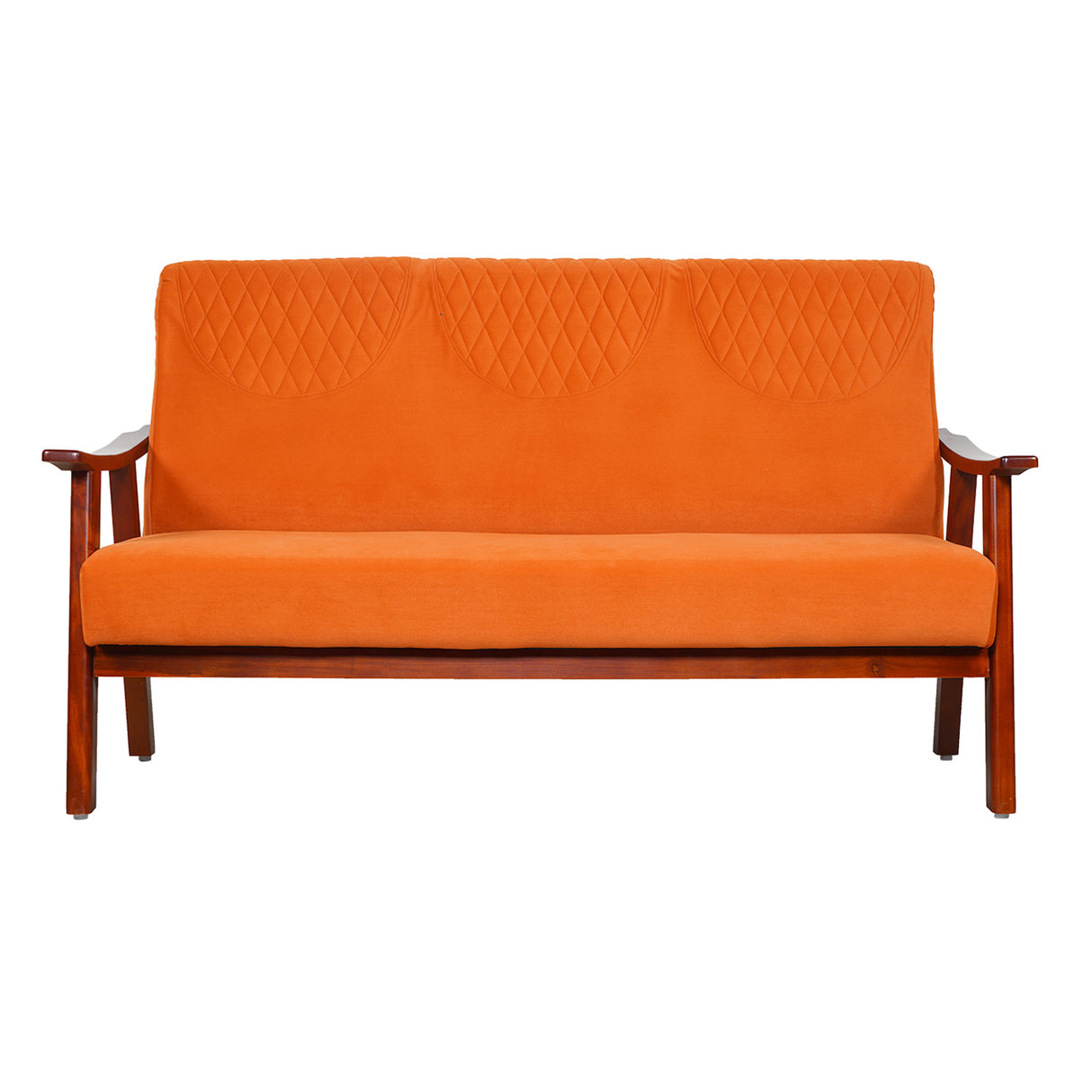 Brentwood Wooden Sofa 3 Seater - Teak Finish