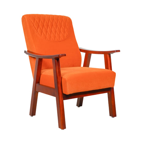 Brentwood Wooden Sofa 1-Seater - Teak Finish_1