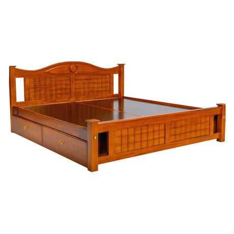 Brampton Pro Wooden Bed King Size - Teak Finish