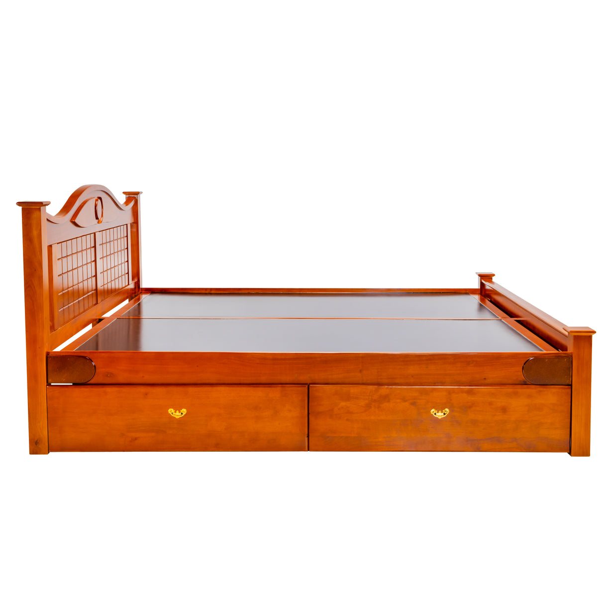 Brampton Pro Wooden Bed King Size - Teak Finish
