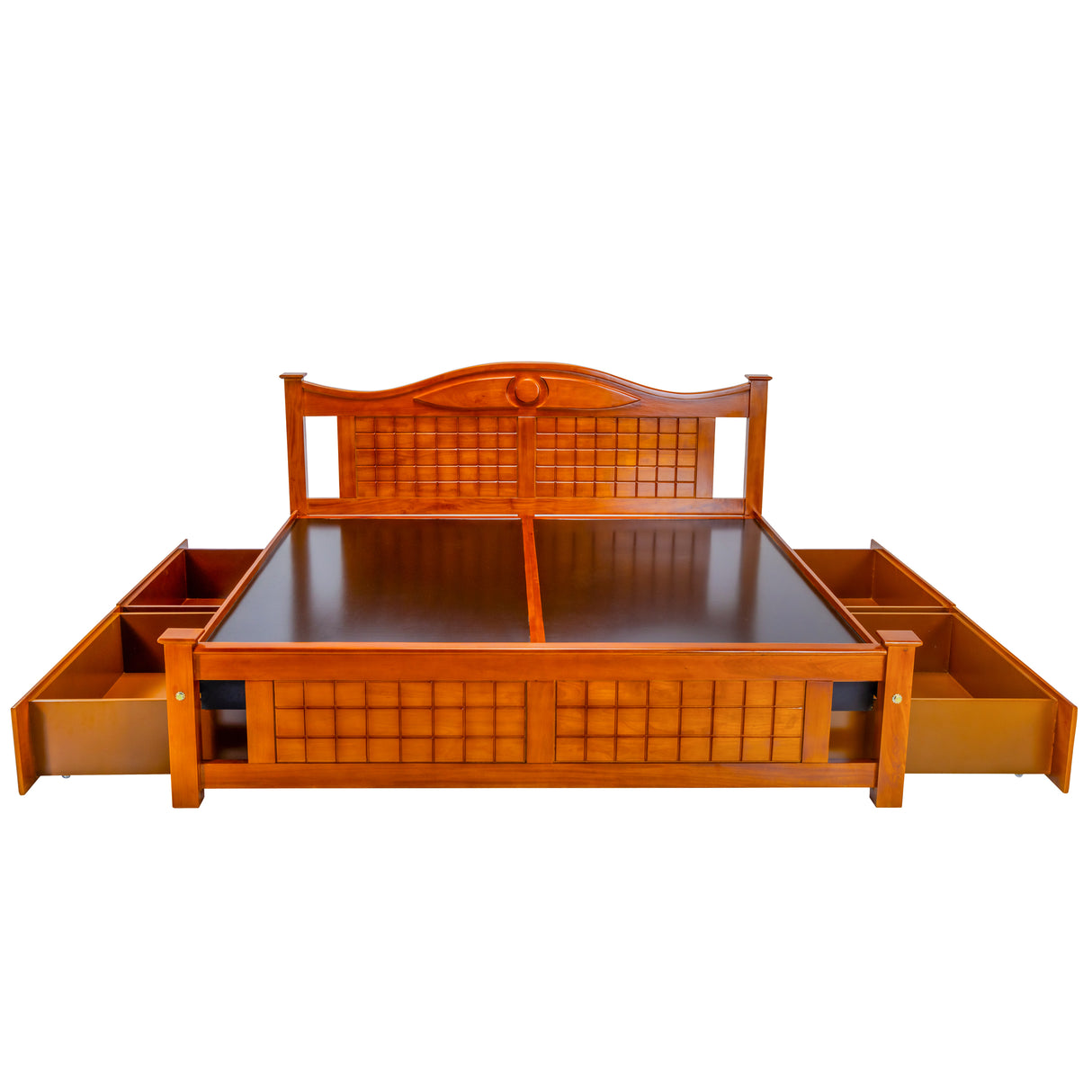 Brampton Pro Wooden Bed King Size - Teak Finish