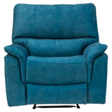 Brussels Fabric Recliner 1 Seater - Blue