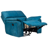 Brussels Fabric Recliner 1 Seater - Blue
