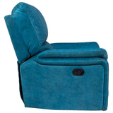 Brussels Fabric Recliner 1 Seater - Blue