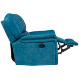 Brussels Fabric Recliner 1 Seater - Blue