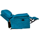 Brussels Fabric Recliner 1 Seater - Blue