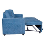 Budapest Pro Premium Fabric Sofa Cum Bed - Blue