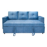 Budapest Pro Premium Fabric Sofa Cum Bed - Blue