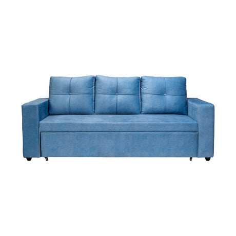 Budapest Premium Fabric Sofa Cum Bed - Blue_2