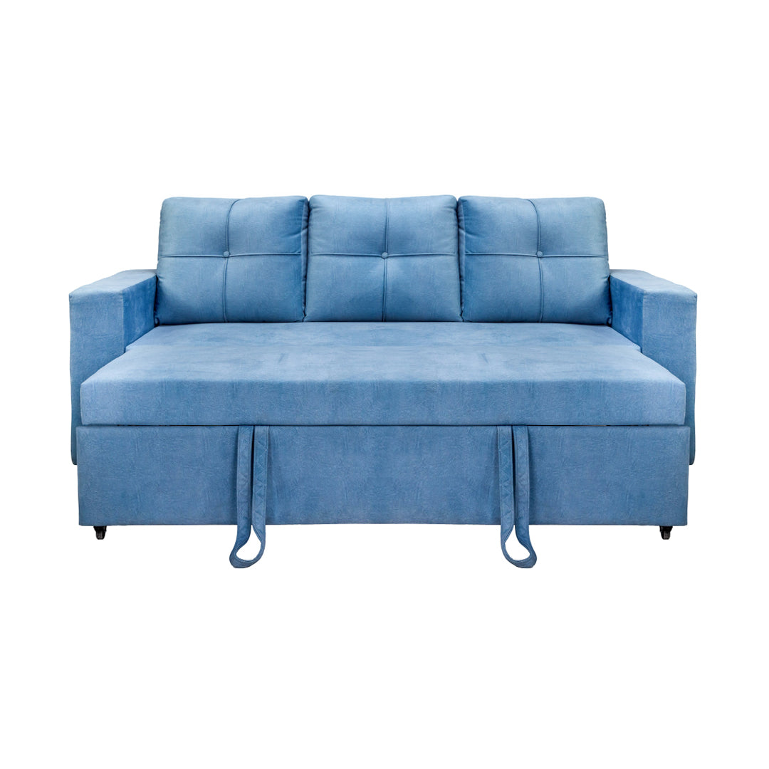 Budapest Premium Fabric Sofa Cum Bed - Blue_4